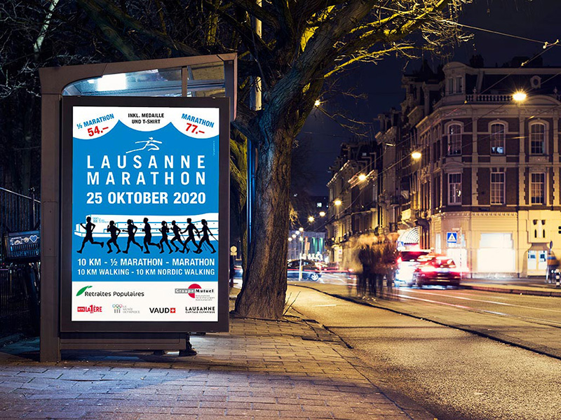 Lausanne Marathon Affiche TYPOGRAPHICARTS